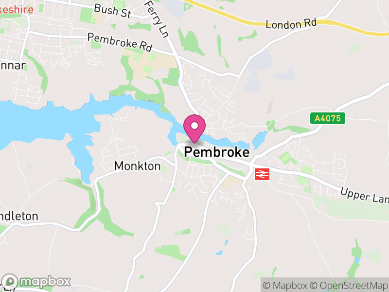Map of Pembroke, Pembrokeshire
