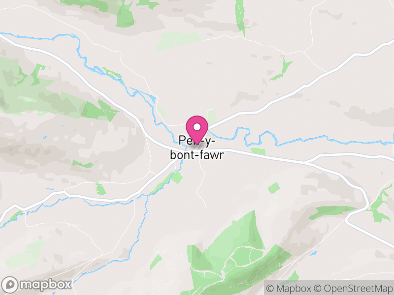 Map of Pen-y-Bont-Fawr, Powys