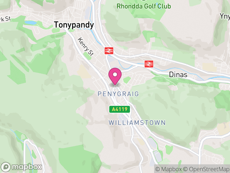 Map of Pen-y-graig, Rhondda Cynon Taf