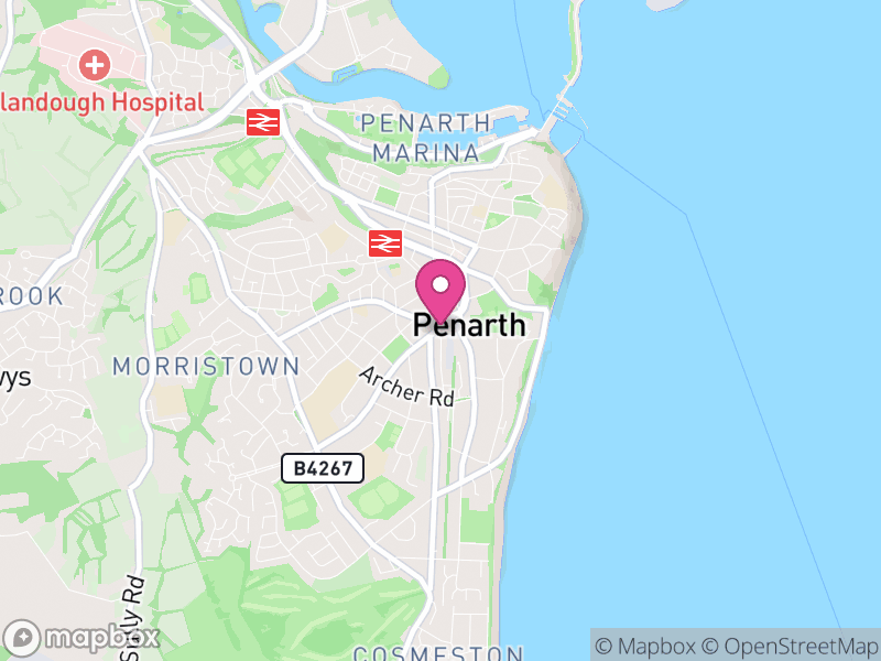 Map of Penarth, Vale of Glamorgan