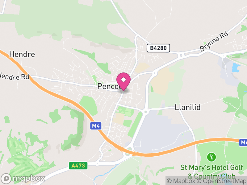 Map of Pencoed, Bridgend
