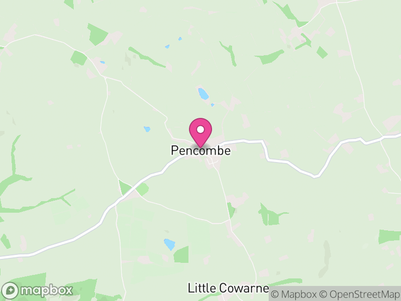 Map of Pencombe with Grendon Warren, Herefordshire