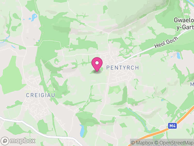 Map of Pentyrch, Cardiff