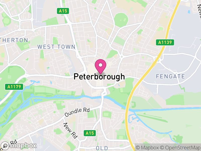 Map of Peterborough, Cambridgeshire
