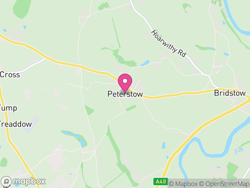 Map of Peterstow, Herefordshire
