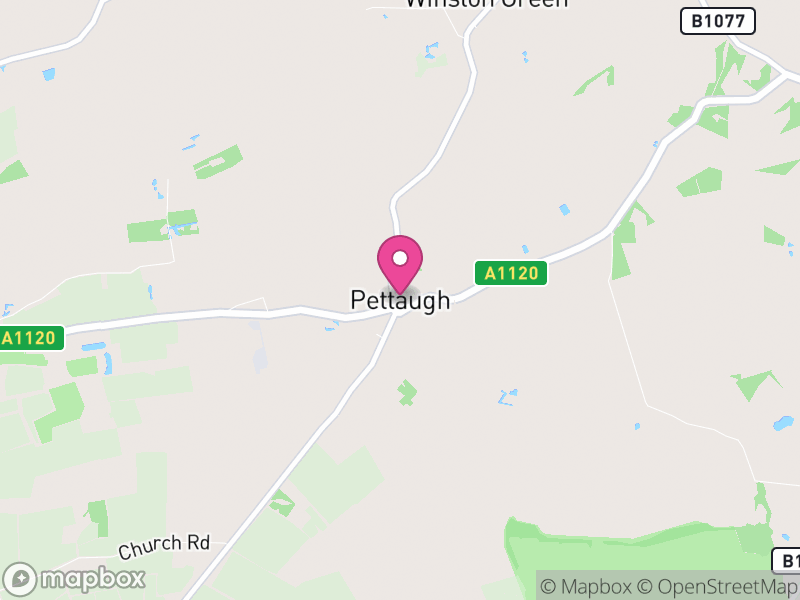 Map of Pettaugh, Mid Suffolk