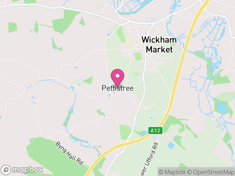 Map of Pettistree, East Suffolk