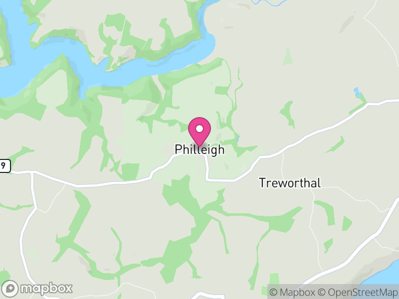 Map of Philleigh, Cornwall
