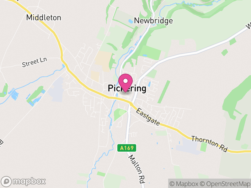 Map of Pickering, North Yorkshire
