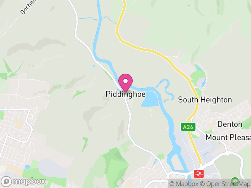 Map of Piddinghoe, Lewes