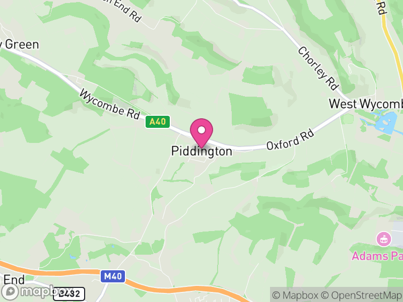 Map of Piddington and Wheeler End, Buckinghamshire