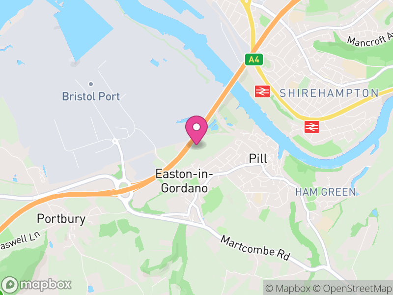 Map of Pill and Easton-in-Gordano, North Somerset