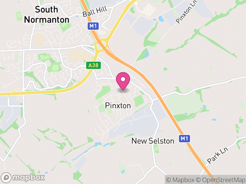 Map of Pinxton, Bolsover