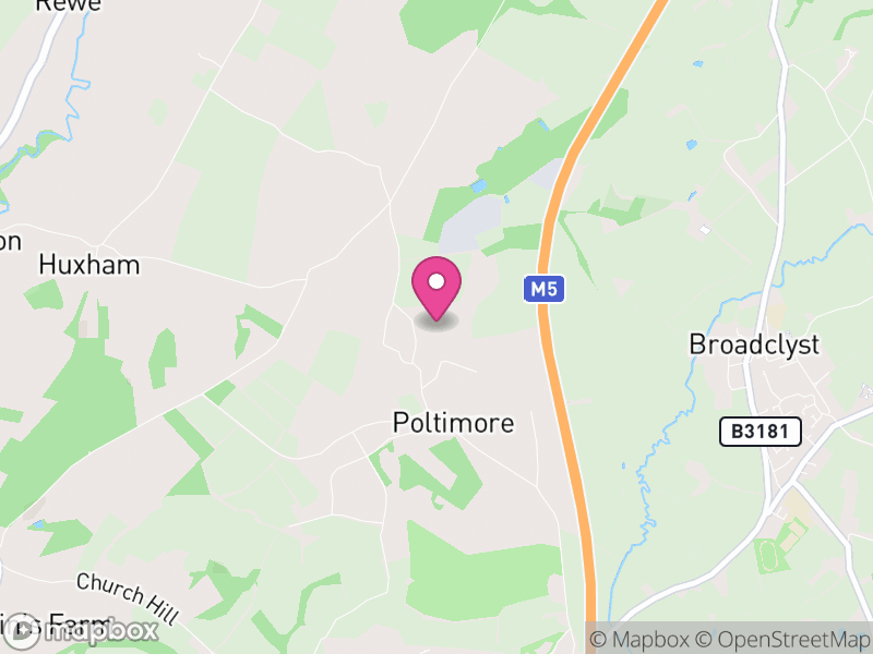 Map of Poltimore, East Devon