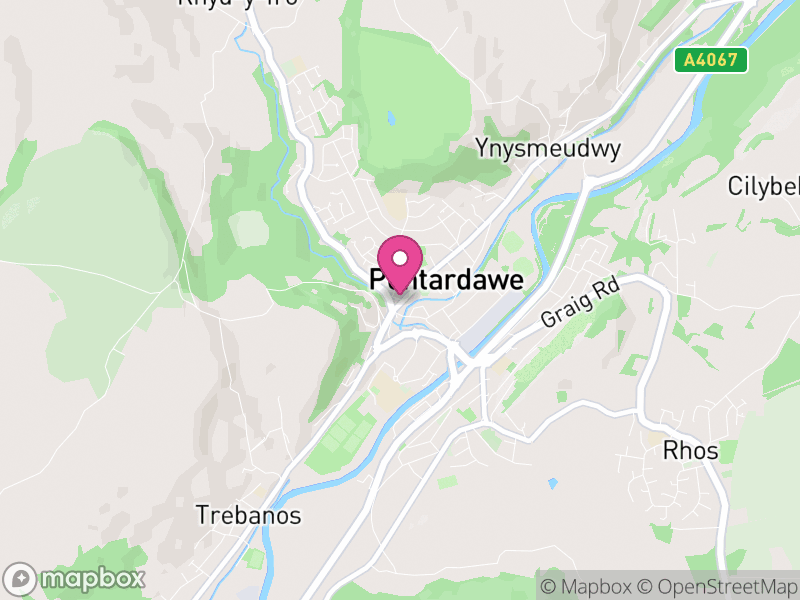 Map of Pontardawe, Neath Port Talbot