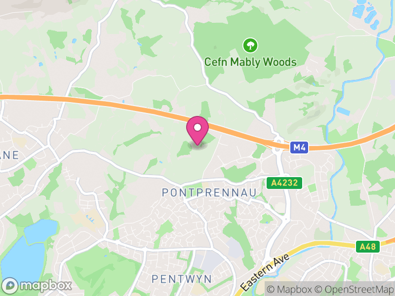 Map of Pontprennau, Cardiff