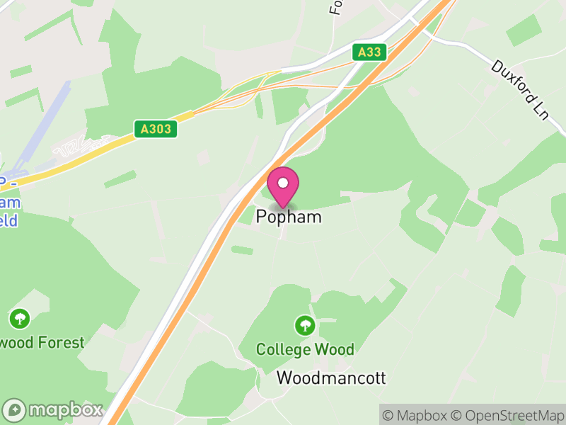 Map of Popham, Basingstoke and Deane