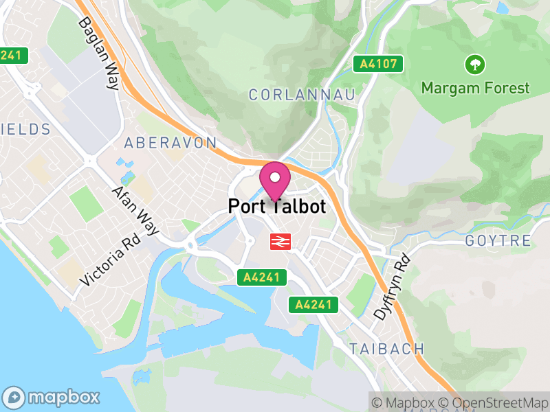 Map of Port Talbot, Neath Port Talbot