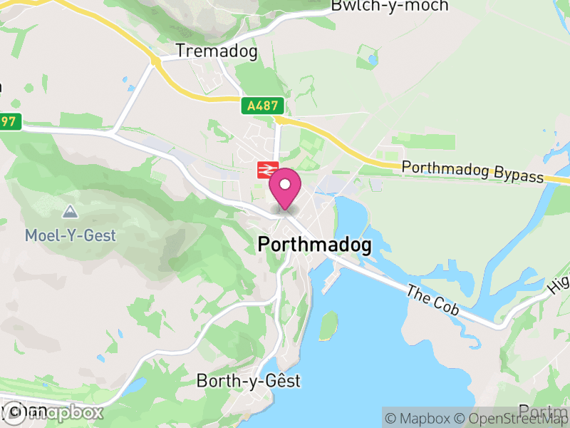 Map of Porthmadog, Gwynedd