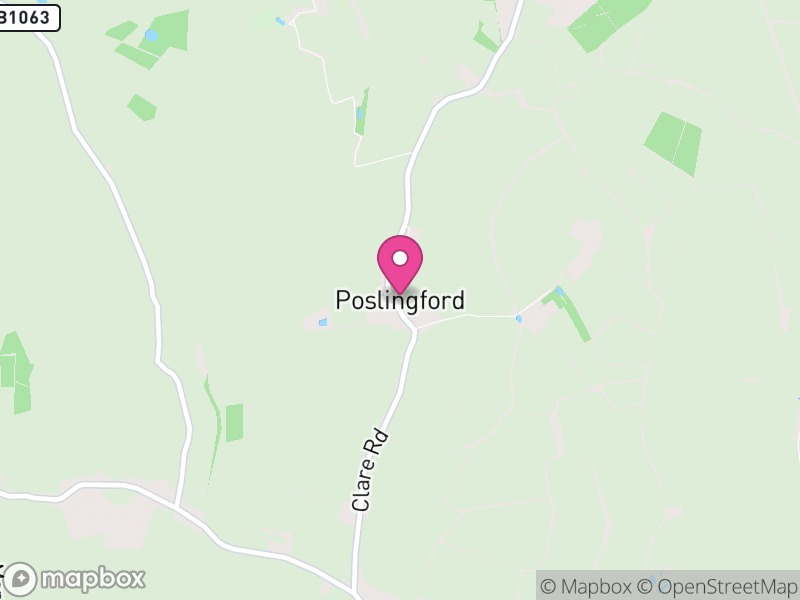 Map of Poslingford, West Suffolk