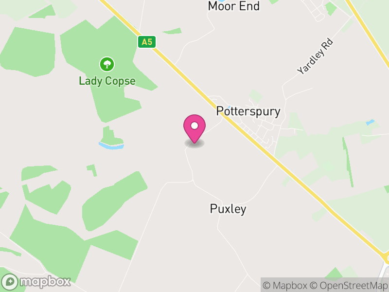 Map of Potterspury, West Northamptonshire