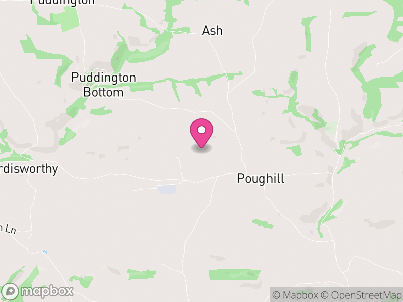Map of Poughill, Mid Devon