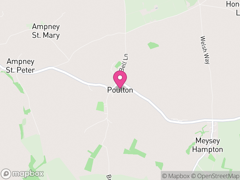Map of Poulton, Cotswold