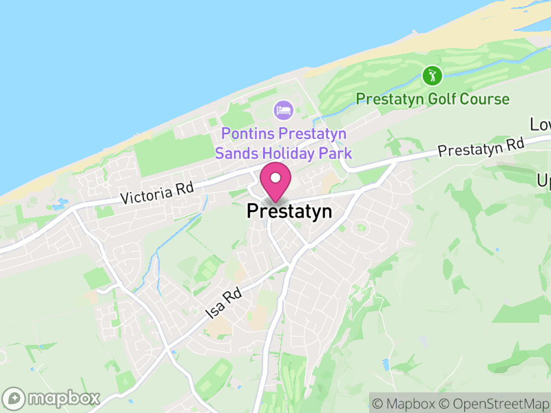 Map of Prestatyn, Denbighshire