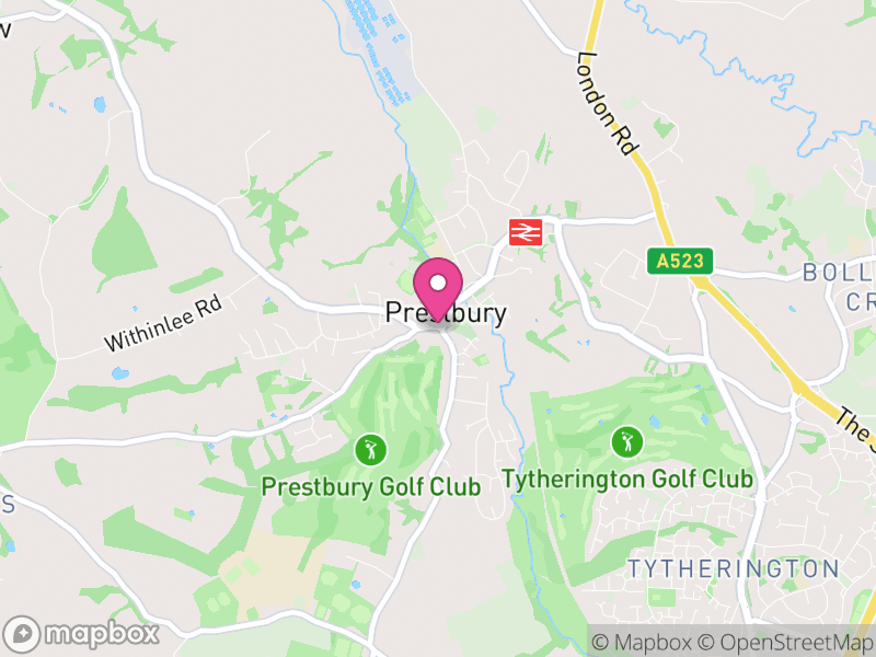 Map of Prestbury, Cheltenham
