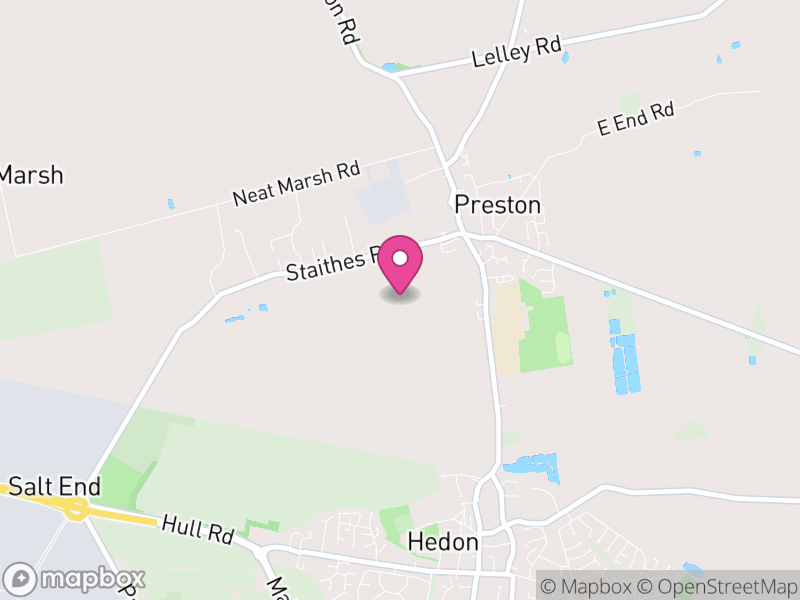 Map of Preston, East Riding of Yorkshire