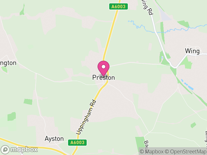 Map of Preston, Rutland