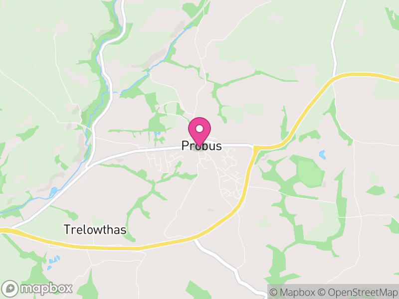 Map of Probus, Cornwall
