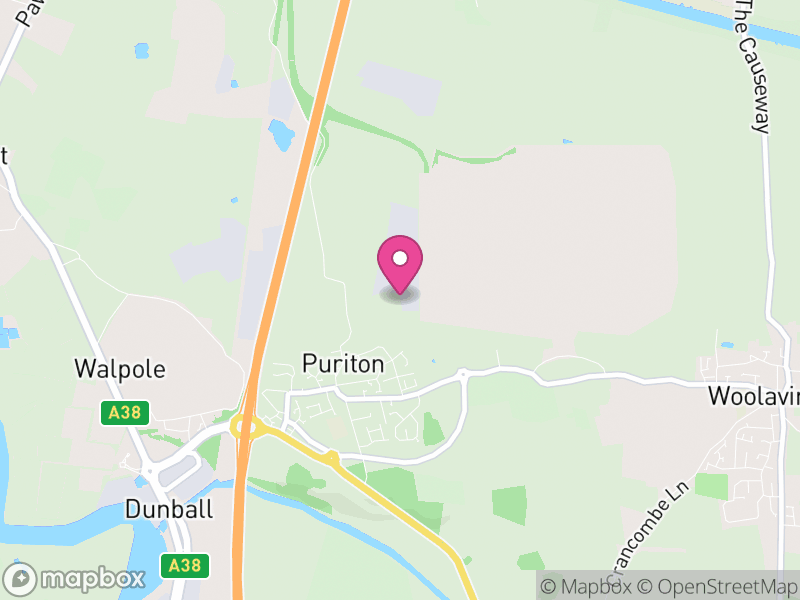 Map of Puriton, Somerset
