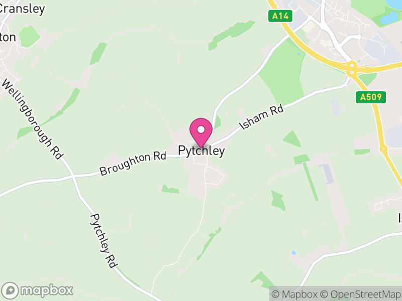 Map of Pytchley, North Northamptonshire