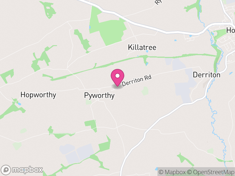 Map of Pyworthy, Torridge