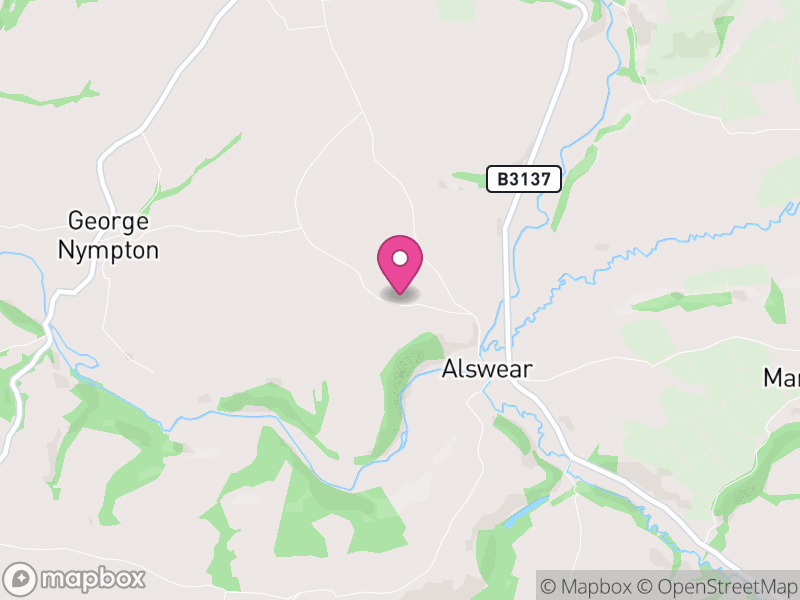 Map of Queen's Nympton, North Devon