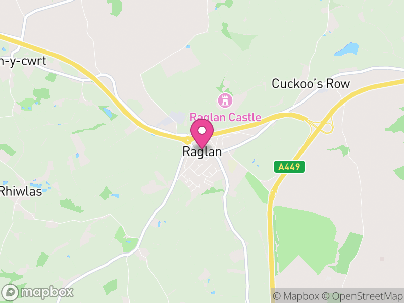 Map of Raglan, Monmouthshire