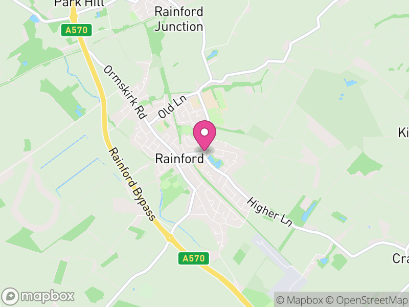 Map of Rainford, St Helens
