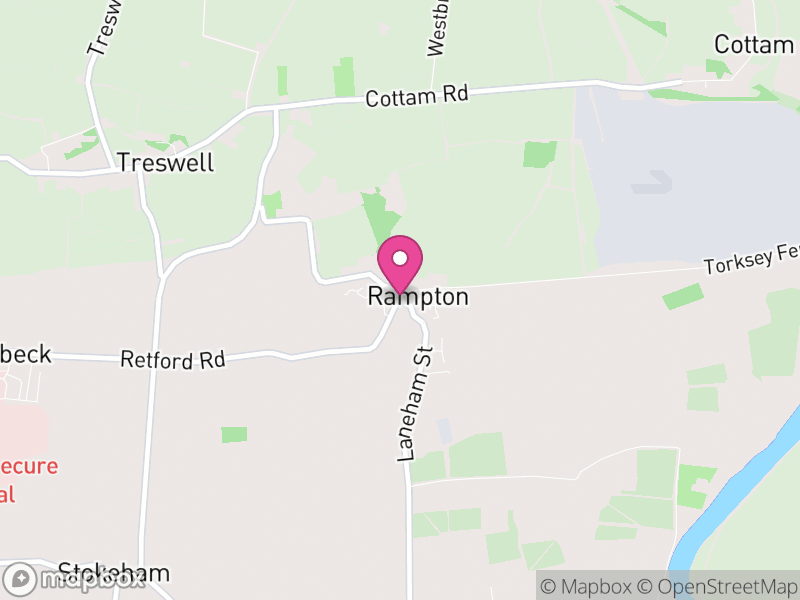 Map of Rampton and Woodbeck, Bassetlaw