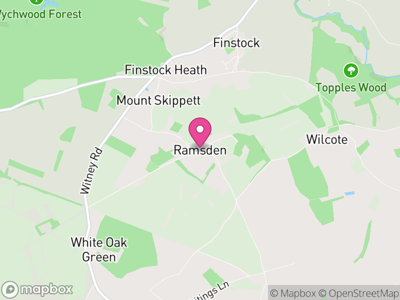 Map of Ramsden, West Oxfordshire