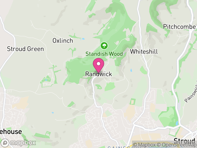 Map of Randwick and Westrip, Stroud