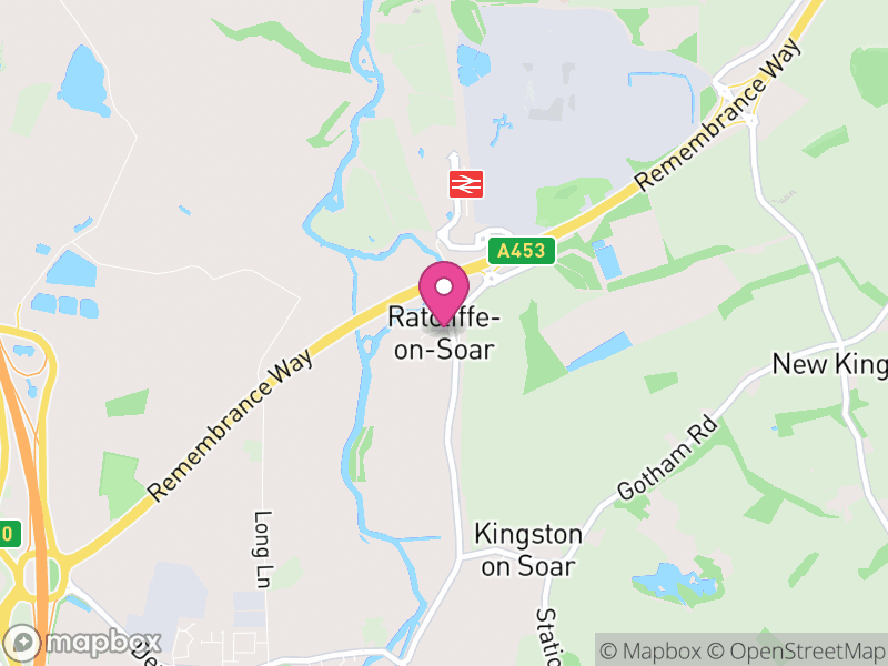 Map of Ratcliffe on Soar, Rushcliffe