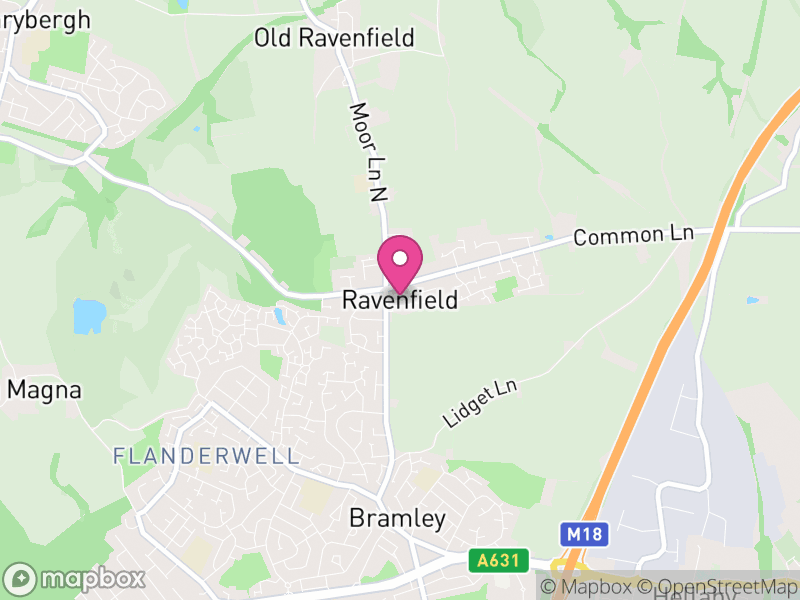 Map of Ravenfield, Rotherham