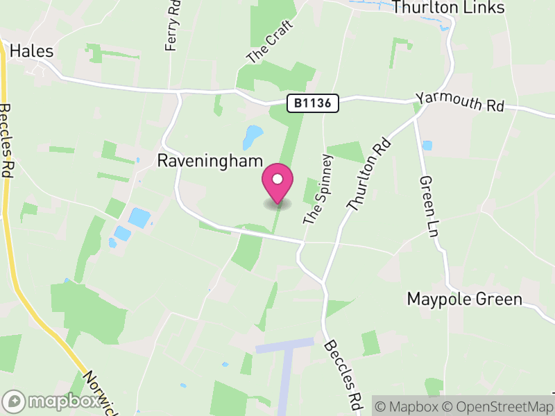 Map of Raveningham, South Norfolk