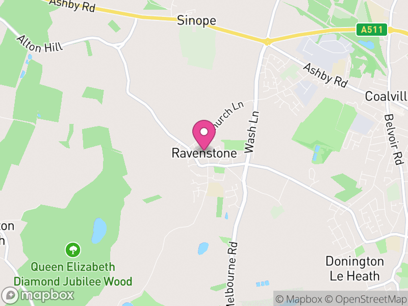 Map of Ravenstone with Snibstone, North West Leicestershire
