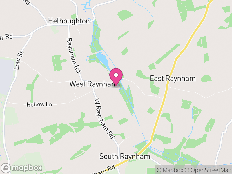 Map of Raynham, North Norfolk