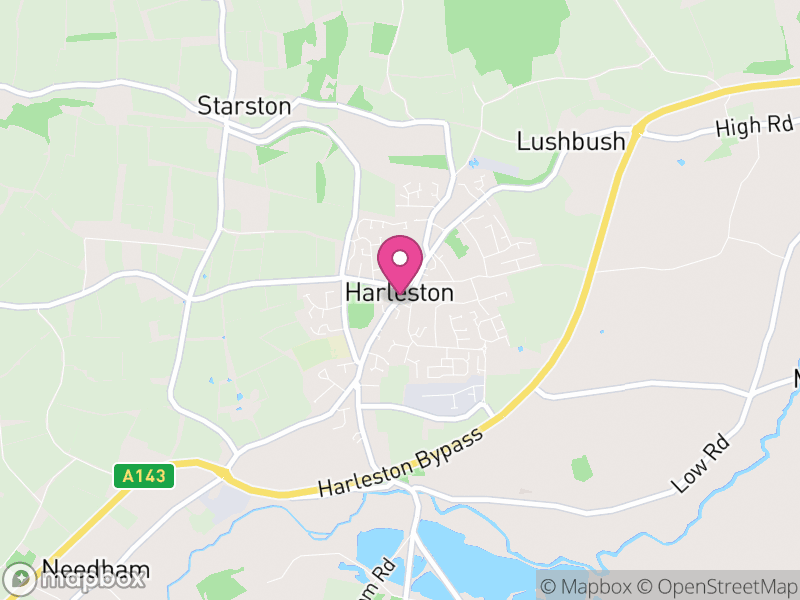 Map of Redenhall with Harleston, South Norfolk