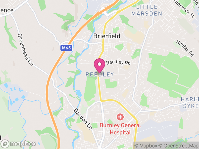 Map of Reedley Hallows, Pendle