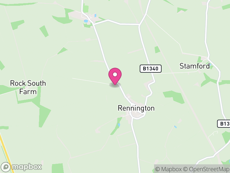 Map of Rennington, Northumberland