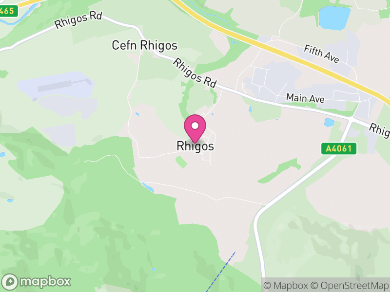 Map of Rhigos, Rhondda Cynon Taf